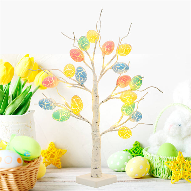 Easter Decoration 60cm Birch Tree Home Easter Egg LED Light Gift