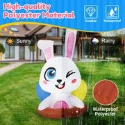 6.2FT Luminous LED Cartoon Easter Inflatable Rabbit Easter 4FT Inflatable Bunny Outdoor Decorations