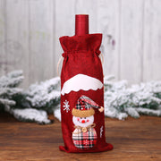 Christmas Decorations Santa Claus Snowflake Plaid Fabric Chair Cover