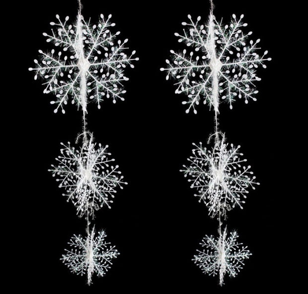 Christmas Snowflakes Christmas Decorations Activity Goods Three-dimensional Snowflake Strings